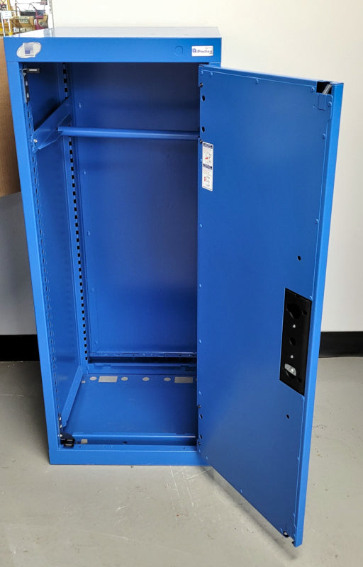 CABINET COMPACT FIXE ROUSSEAU - BLEU, SUPPORT À CINTRES. 18x21x44H EN STOCK CHEZ PEDLEX CRF-182144